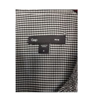 Gap Women's Classic Fitted Blue & White Checked Button Down Shirt Sz S - Thumbnail 3