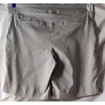 Hilary Radley Womens Pull On Short Pants Comfort Striped Blue White Size XXL - Thumbnail 3