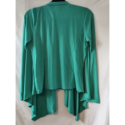 Gabriella Rossi Teal Green Waterfall Cardigan Tank Top Set Size S - Thumbnail 3