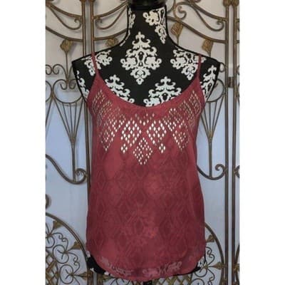 Women's Mudd Burgundy Spaghetti Strap Top Size Small - Image 1