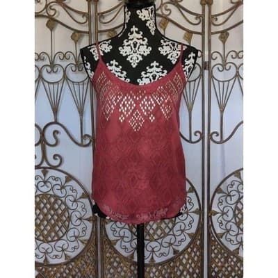 Women's Mudd Burgundy Spaghetti Strap Top Size Small - Thumbnail 4