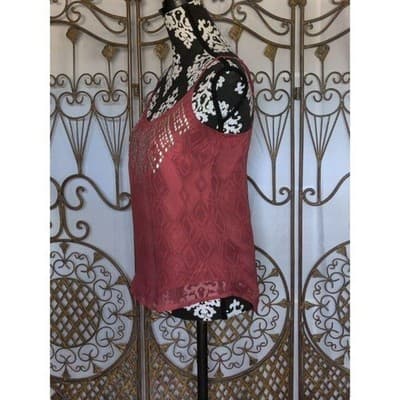 Women's Mudd Burgundy Spaghetti Strap Top Size Small - Thumbnail 3