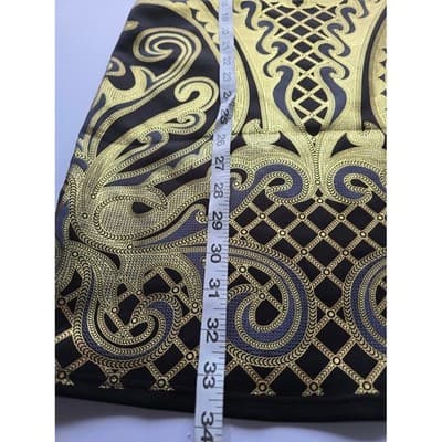 Mezzanine Black Gold Blue Geometric Print Sheath Dress Size S - Thumbnail 8