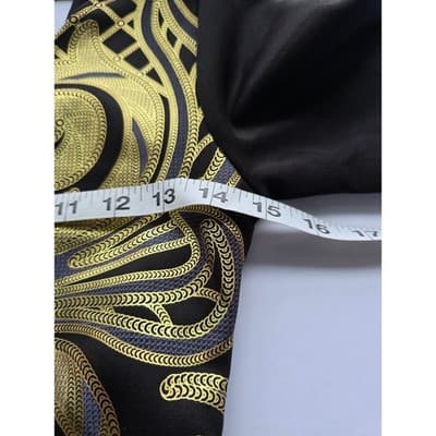 Mezzanine Black Gold Blue Geometric Print Sheath Dress Size S - Thumbnail 6