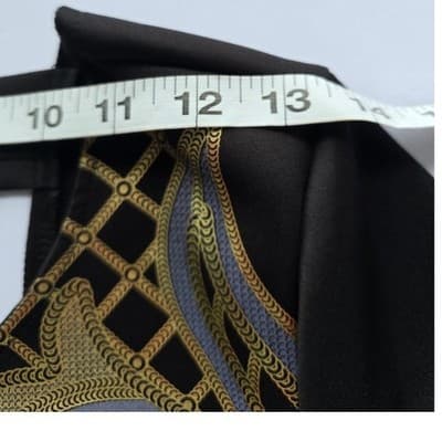 Mezzanine Black Gold Blue Geometric Print Sheath Dress Size S - Thumbnail 5