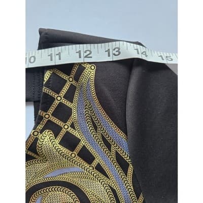 Mezzanine Black Gold Blue Geometric Print Sheath Dress Size M - Thumbnail 5