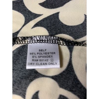 London Times Petites Fit & Flare Dress 3/4 Sleeve Floral V-Neck Womens Size 4P - Thumbnail 5