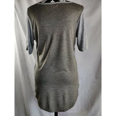 Madewell Women's Top Scoop Neck Short Sleeve 100% Viscose Gray Size Medium - Thumbnail 3