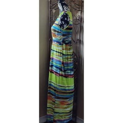 Mlle Gabrielle Sleeveless Maxi Dress Size M - Thumbnail 11