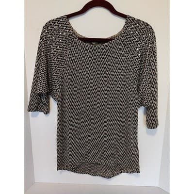 Womens SJS Knit Top Stud Detail on Shoulds and Sleeves Sz M - Thumbnail 2