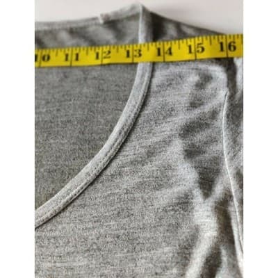 Madewell Women's Top Scoop Neck Short Sleeve 100% Viscose Gray Size Medium - Thumbnail 10