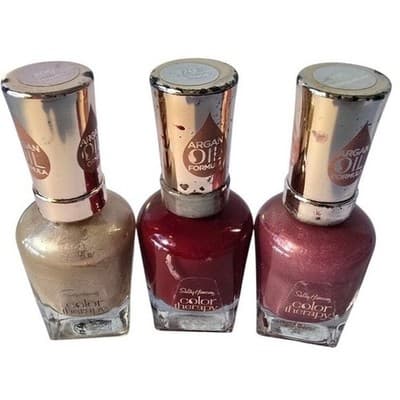 Sally Hansen Color Therapy Nail Polish Trio Argan Oil Formula 200 270 191 - Thumbnail 4