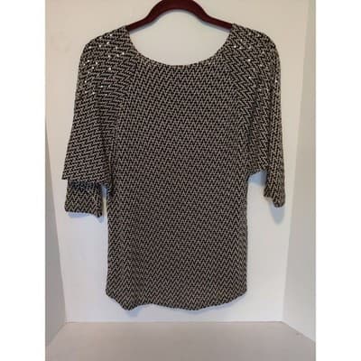 Womens SJS Knit Top Stud Detail on Shoulds and Sleeves Sz M - Thumbnail 4