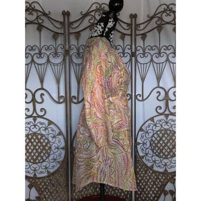 VTG. Liz & Co Cover Up Dress Beach Paisley Pattern Sz XL X-Large - Thumbnail 5