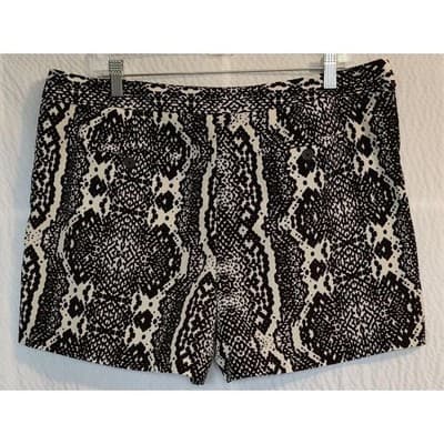 Womens LOFT Shorts Black and White Size 14 - Thumbnail 4