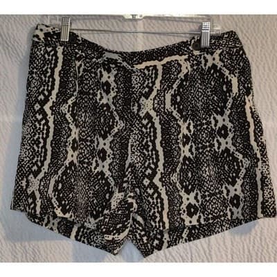Womens LOFT Shorts Black and White Size 14 - Thumbnail 2