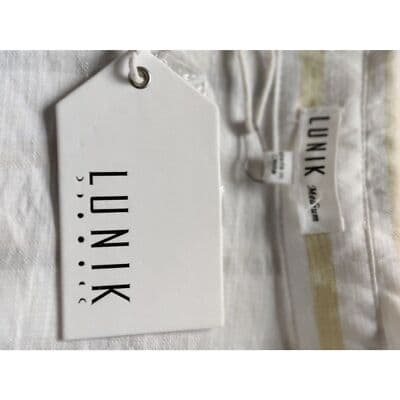 NEW Lunik Button Down Tie Blouse Medium - Thumbnail 10