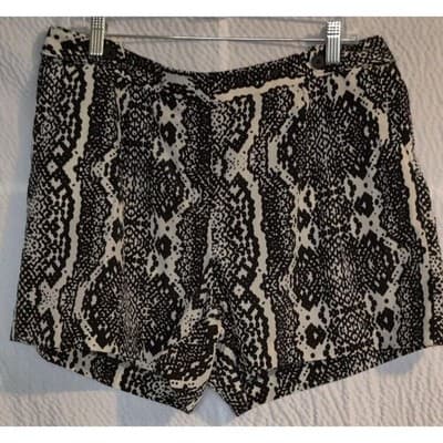 Womens LOFT Shorts Black and White Size 14 - Thumbnail 9