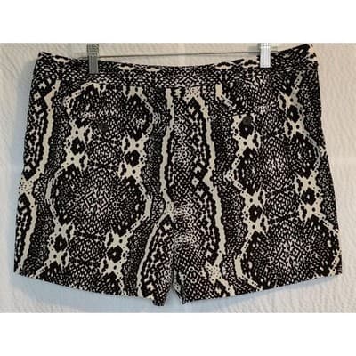 Womens LOFT Shorts Black and White Size 14 - Thumbnail 3
