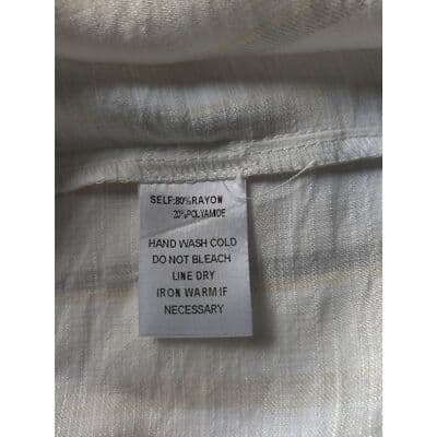 NEW Lunik Button Down Tie Blouse Medium - Thumbnail 5