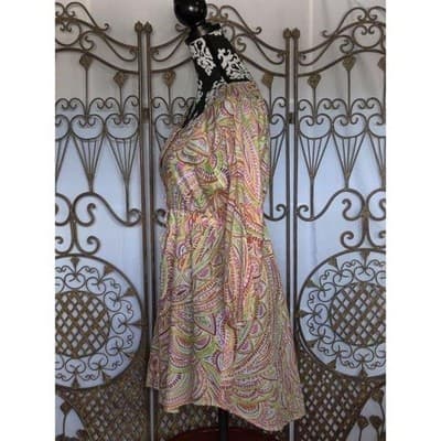 VTG. Liz & Co Cover Up Dress Beach Paisley Pattern Sz XL X-Large - Thumbnail 3