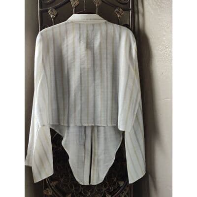 NEW Lunik Button Down Tie Blouse Medium - Thumbnail 2