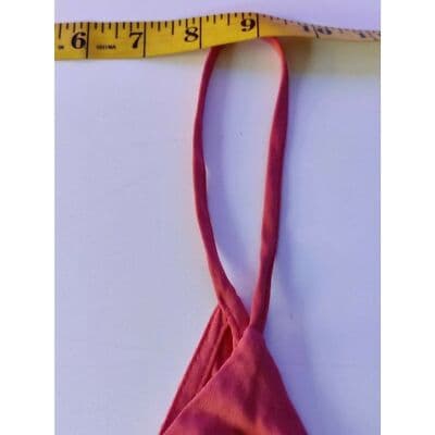 VTG. NWT Blue Blush Elastic Body Ruffle Hem Sleeveless Dress Pink Womens Large - Thumbnail 7