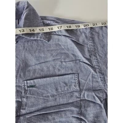 Vintage TOMMY HILFIGER Blue Long Sleeve Check Shirt Mens M - Thumbnail 6
