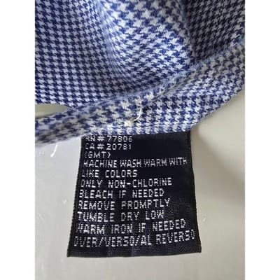 Vintage TOMMY HILFIGER Blue Long Sleeve Check Shirt Mens M - Thumbnail 5