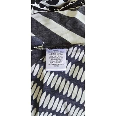 Liz Claiborne Womens Size XL Polyester White Black Geometric Design - Thumbnail 7