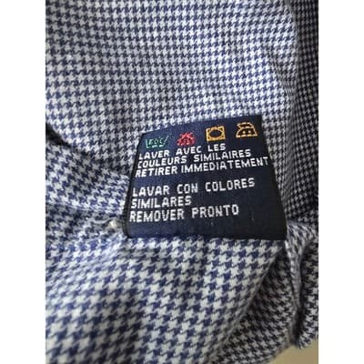 Vintage TOMMY HILFIGER Blue Long Sleeve Check Shirt Mens M - Thumbnail 4