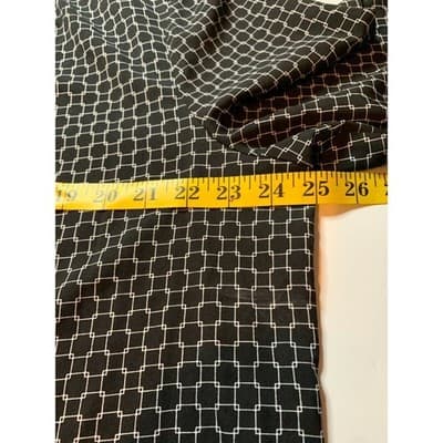 Jaclyn Smith Collection Black White Geometric Long Sleeve V Neck Blouse Plus XXL - Thumbnail 9