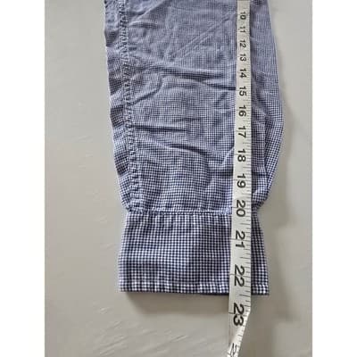 Vintage TOMMY HILFIGER Blue Long Sleeve Check Shirt Mens M - Thumbnail 8