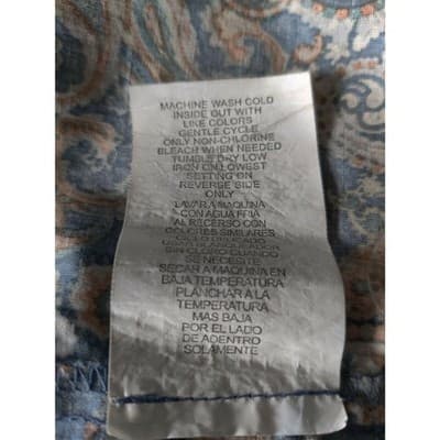 Rewind Ruffle Paisley Romper Jumpsuits Front Pockets Drawstring Waist Size Small - Thumbnail 8