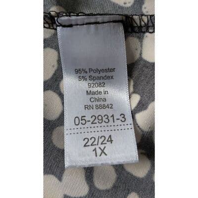 Ellos Black White Circle Dot Print Smooth Slinky Knit Trapeze Dress - Thumbnail 7