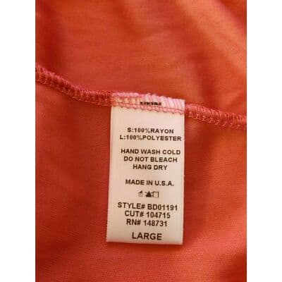 VTG. NWT Blue Blush Elastic Body Ruffle Hem Sleeveless Dress Pink Womens Large - Thumbnail 11