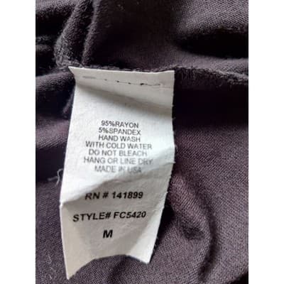 NWT Free to Live Long Sleeve Mini Smock Black Dress M - Thumbnail 5