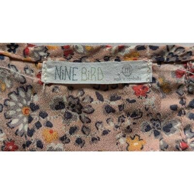 Women Nine Bird Sexy Floral Print Tops V-Neck Fresh Chiffon Sleeveless Camisole - Thumbnail 4