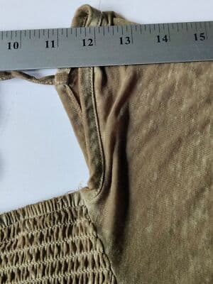 VTG. Rewash Juniors Large Boho Green Smocked Flutter Sleeve High Low Burnout Top - Thumbnail 9