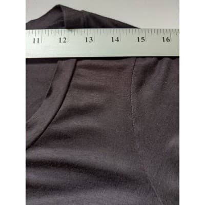 NWT Free to Live Long Sleeve Mini Smock Black Dress M - Thumbnail 8