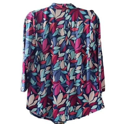 Women Cable & Gauge Multi Color Blouse Med. - Thumbnail 2
