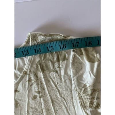 Palm Grove Women's 1X Beige Floral 3/4 Sleeve Scoop Neck Blouse Casual - Thumbnail 9