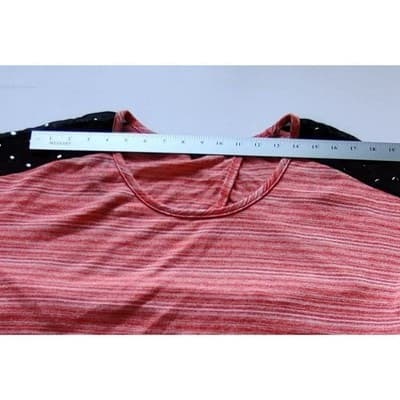 Material Girl Womens Top Sz L Orange & White Striped Stretch Open Back Long Slee - Thumbnail 7