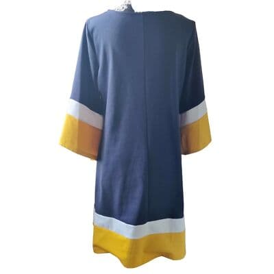 Kim Rogers Navy Multi Women Dress. Size M. New With Tags M - Thumbnail 3