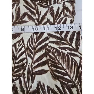Jones New York Signature Leaf Print Halter Dress Size 4 Brown White Sleeveless - Thumbnail 7
