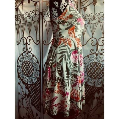 Old Navy Womens San Francisco California Floral Print Sleeveless Flare Dress S - Thumbnail 5