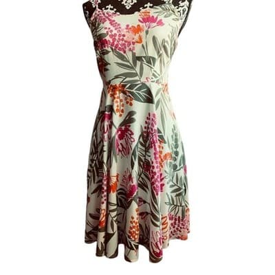 Old Navy Womens San Francisco California Floral Print Sleeveless Flare Dress S - Image 1