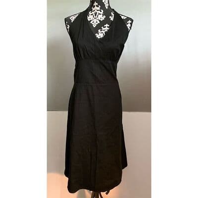 Jonathan Martin Studio Women's Black Halter A-Line Dress Size 14 - Image 1