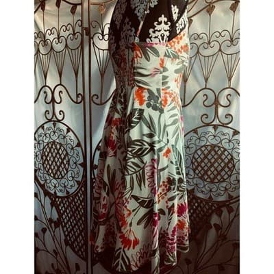 Old Navy Womens San Francisco California Floral Print Sleeveless Flare Dress S - Thumbnail 4