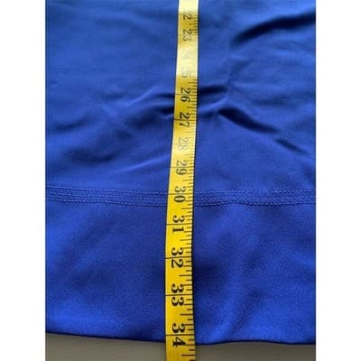 J. Crew Women's Blue Sleeveless V-Neck A-Line Dress Size 6 Short - Thumbnail 4